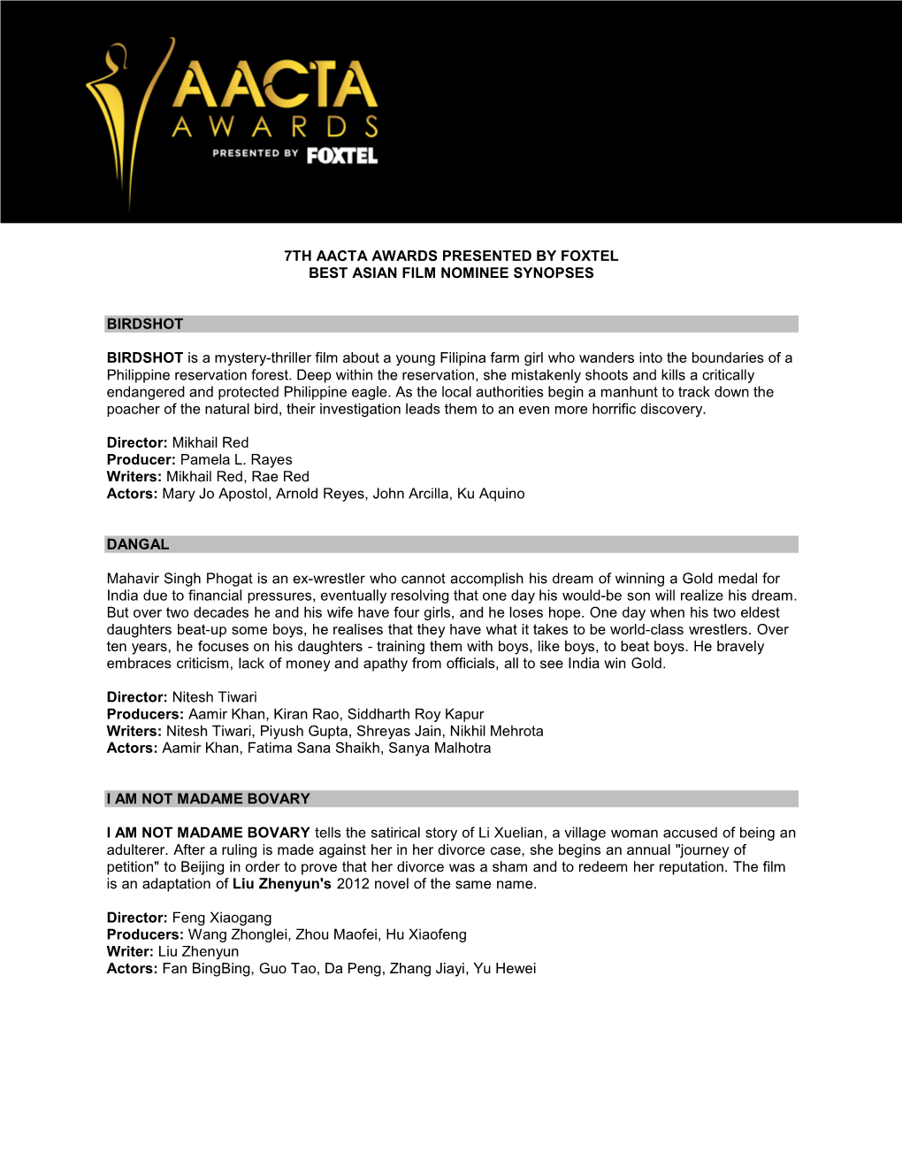 Film Synopses .PDF