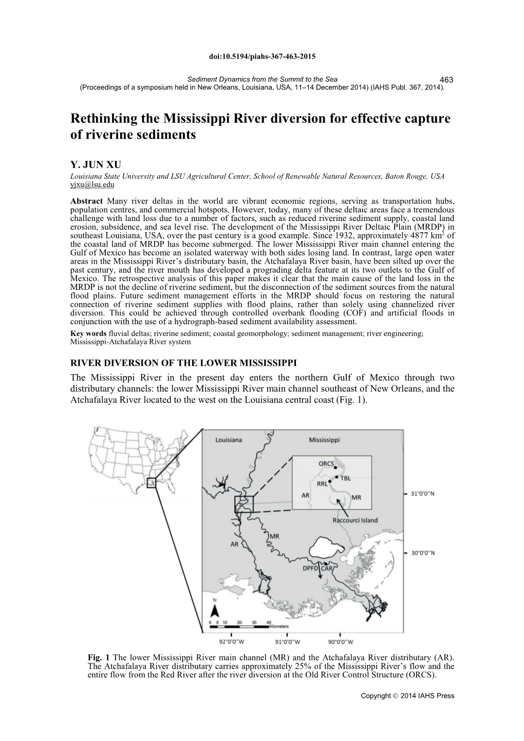 Rethinking the Mississippi River Diversion for Effective Capture of Riverine Sediments