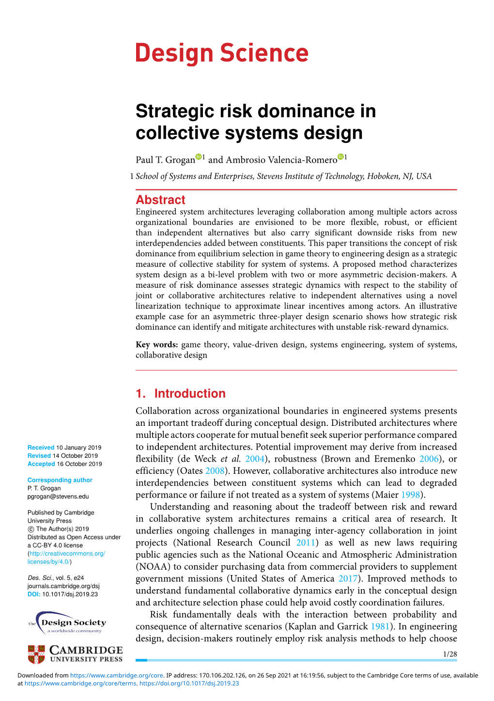 Strategic Risk Dominance in Collective Systems Design