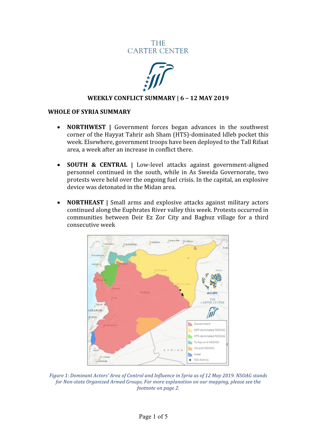 Weekly Conflict Summary | 6 – 12 May 2019