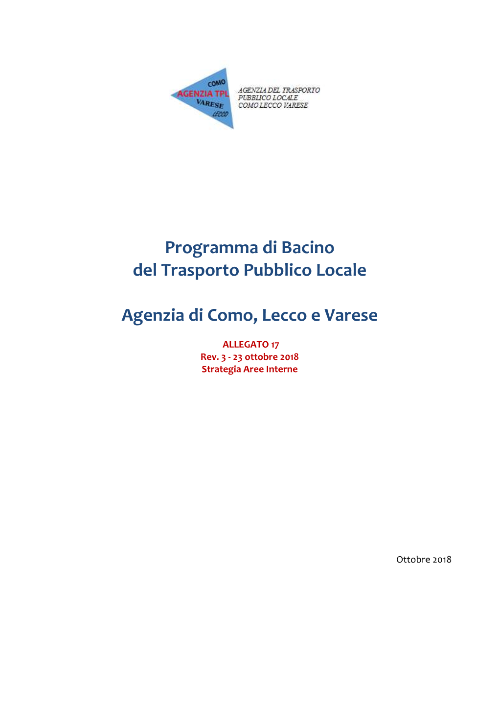 Programma Di Bacino Del Trasporto Pubblico Locale Agenzia Di Como