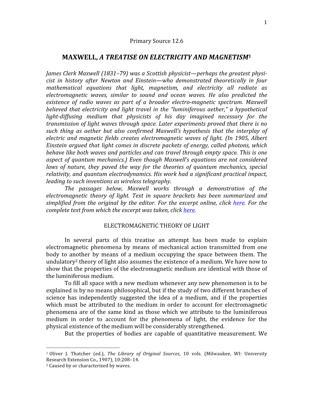 A Treatise on Electricity and Magnetism1