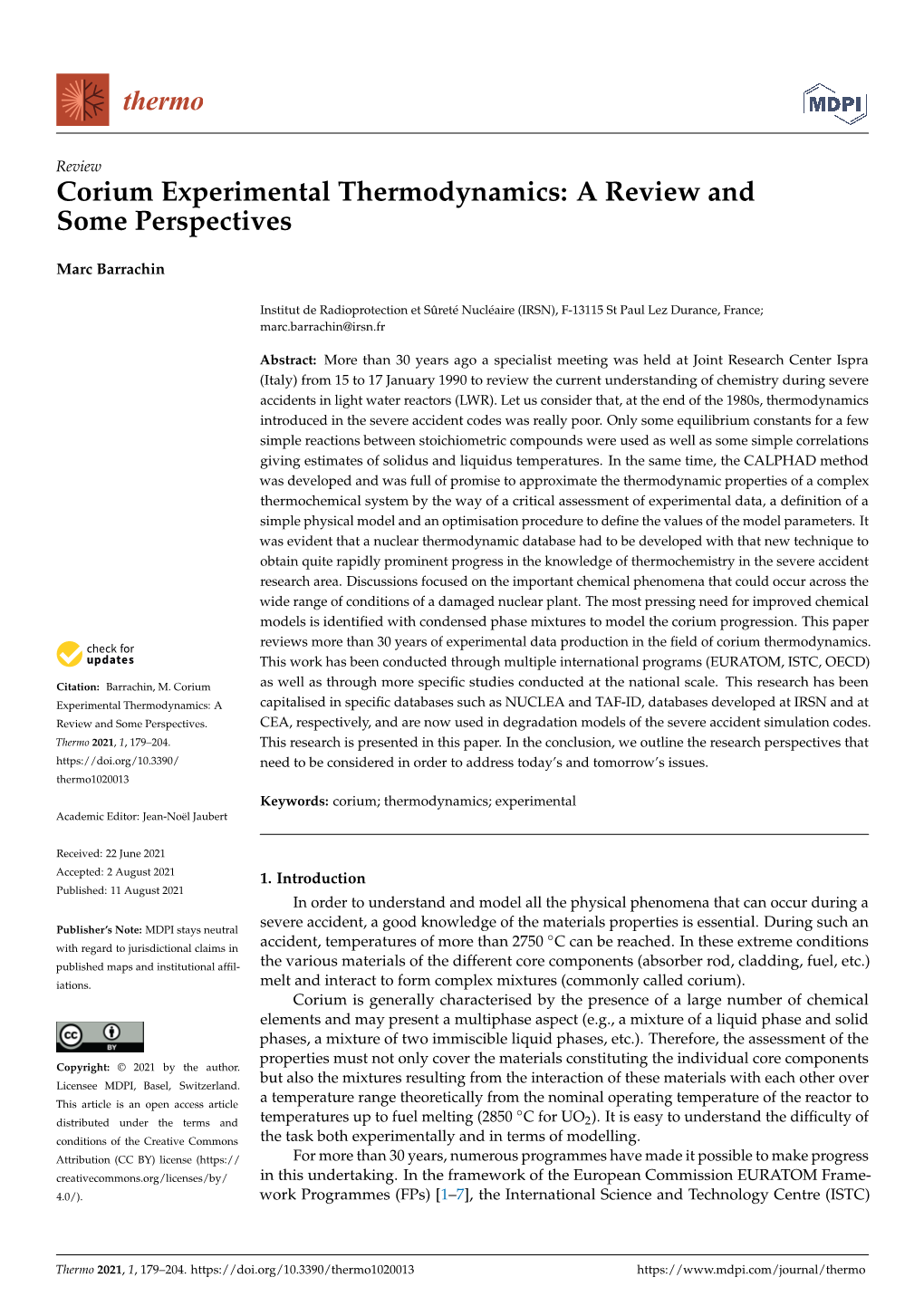 Corium Experimental Thermodynamics: a Review and Some Perspectives