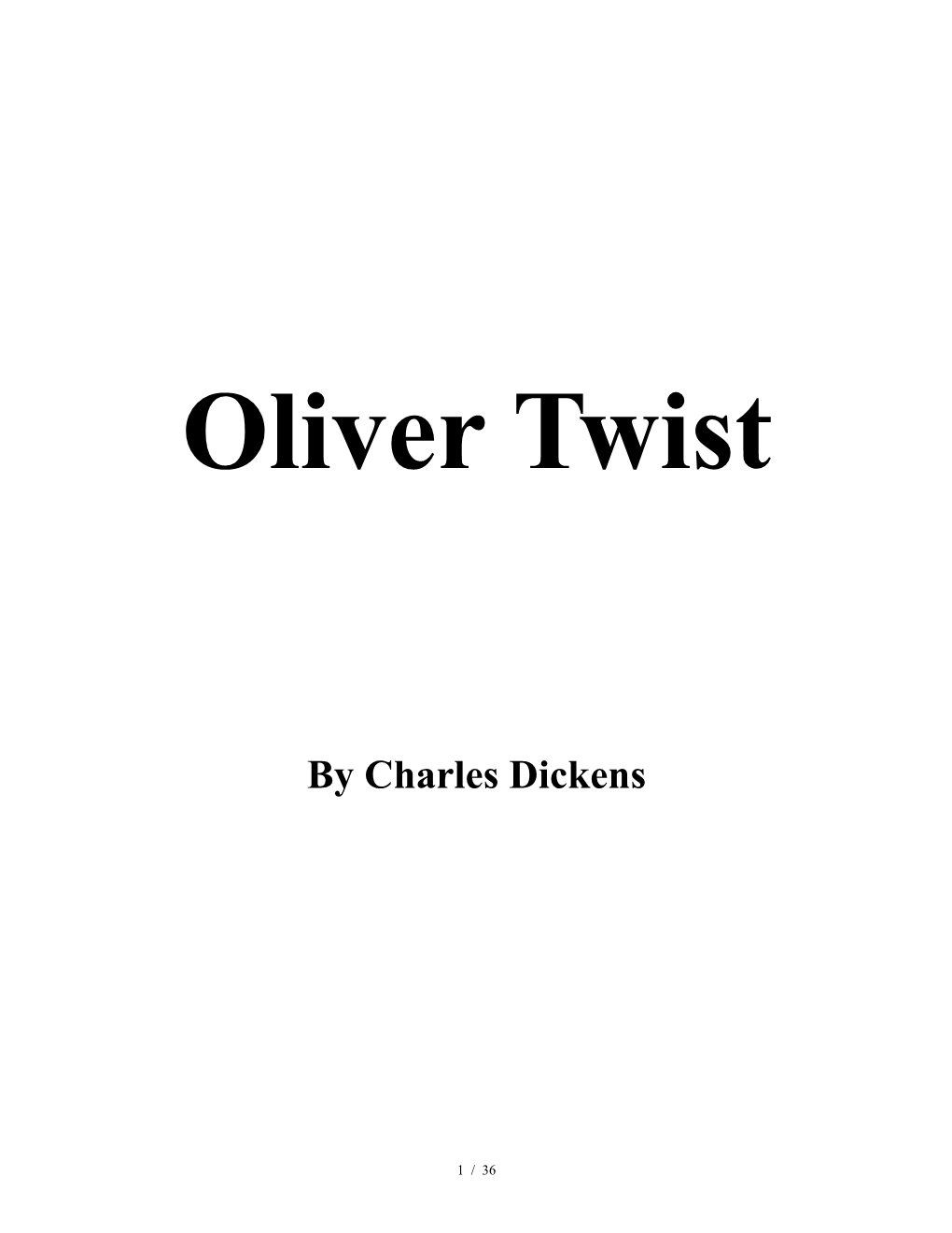 Oliver Twist