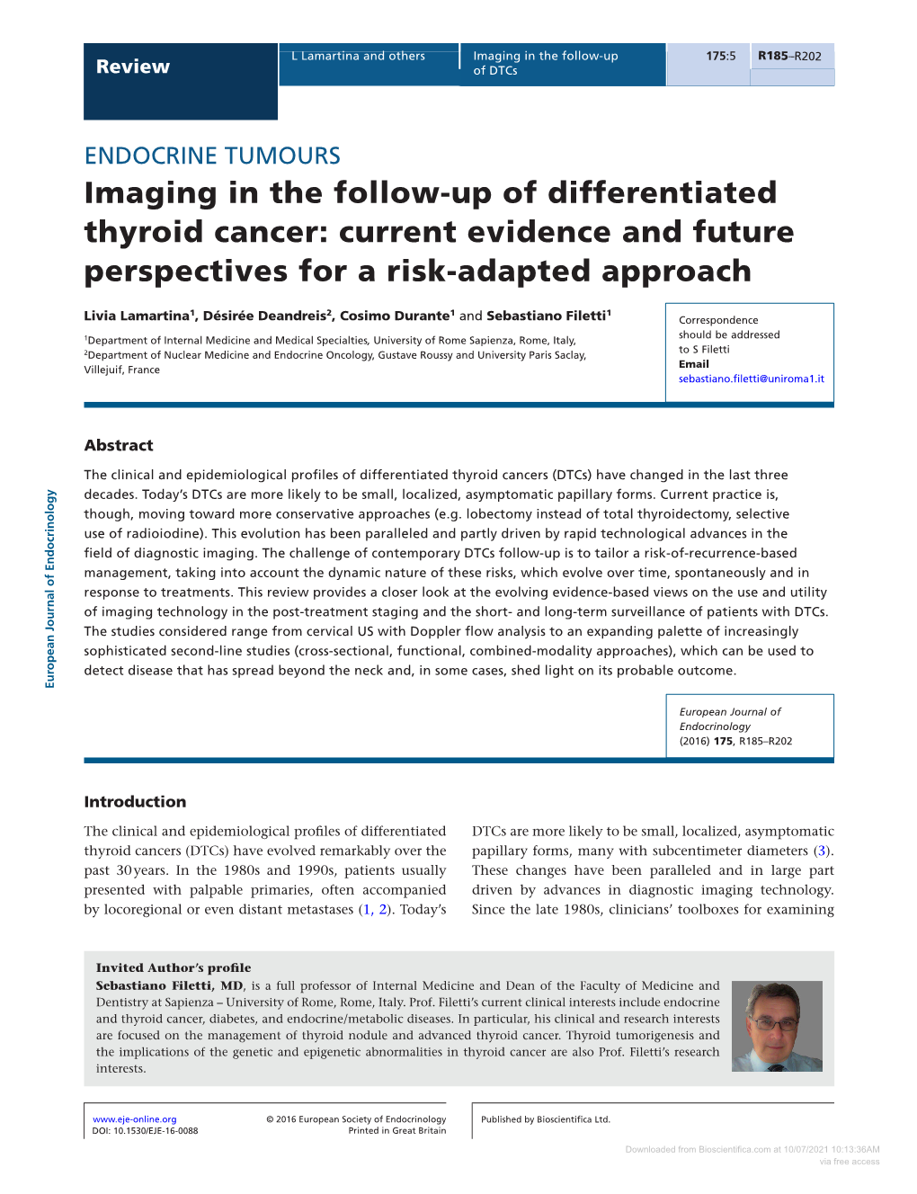 Imaging in the Follow-Up of Differentiated Thyroid Cancer: Current Evidence and Future Perspectives for a Risk-Adapted Approach
