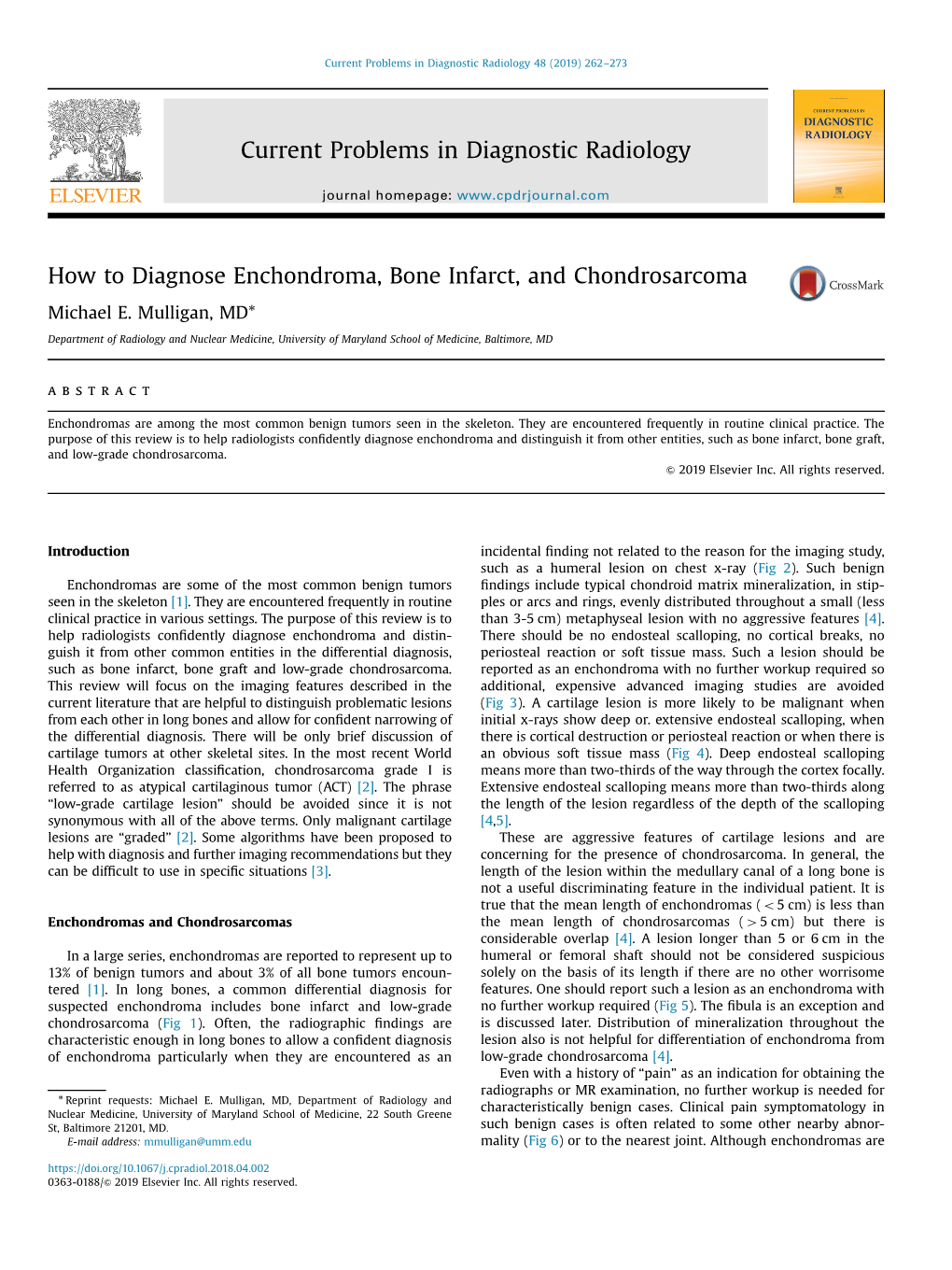 How to Diagnose Enchondroma, Bone Infarct, and Chondrosarcoma