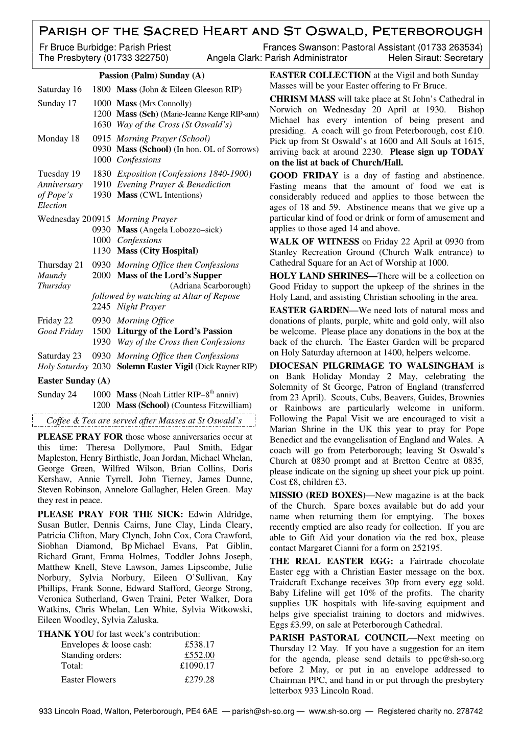 Parish of the Sacred Heart and St Oswald, Peterborough Parish of The