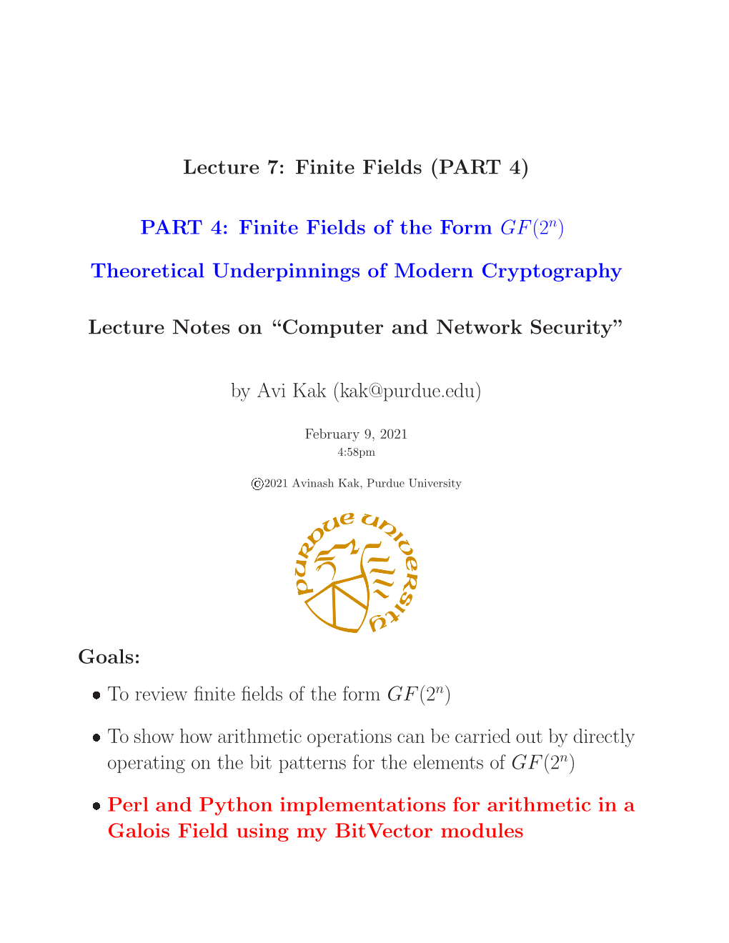 Finite Fields (PART 4)