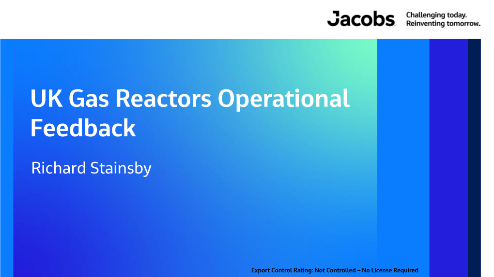 UK Gas Cooled Reactors Operational Feedback