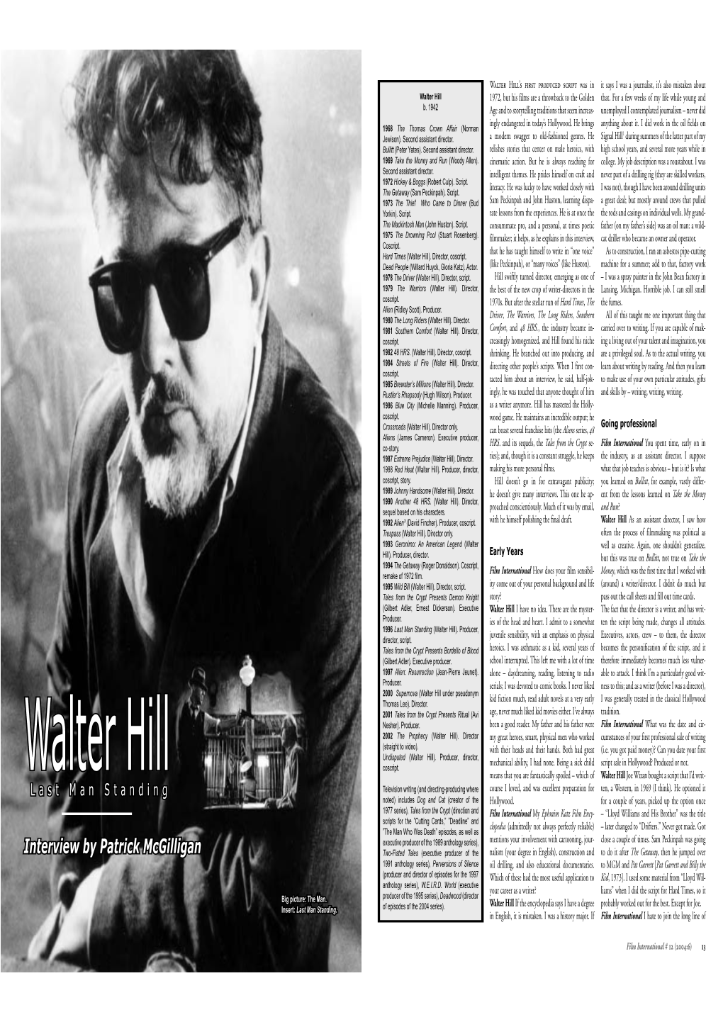 Walter Hill Interview (FI #12)