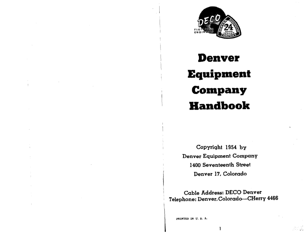 Equipment Company Handbook