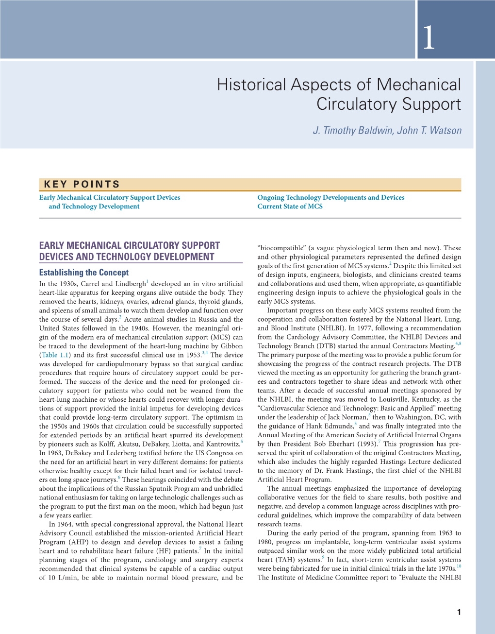 Historical Aspects of Mechanical Circulatory Support