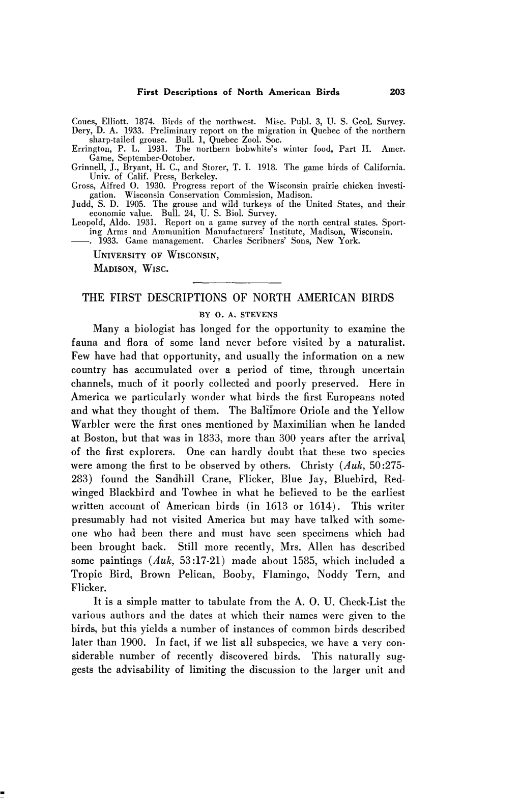 The First Descriptions of North American Birds by 0