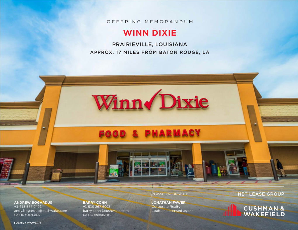 Winn Dixie Prairieville, Louisiana Approx