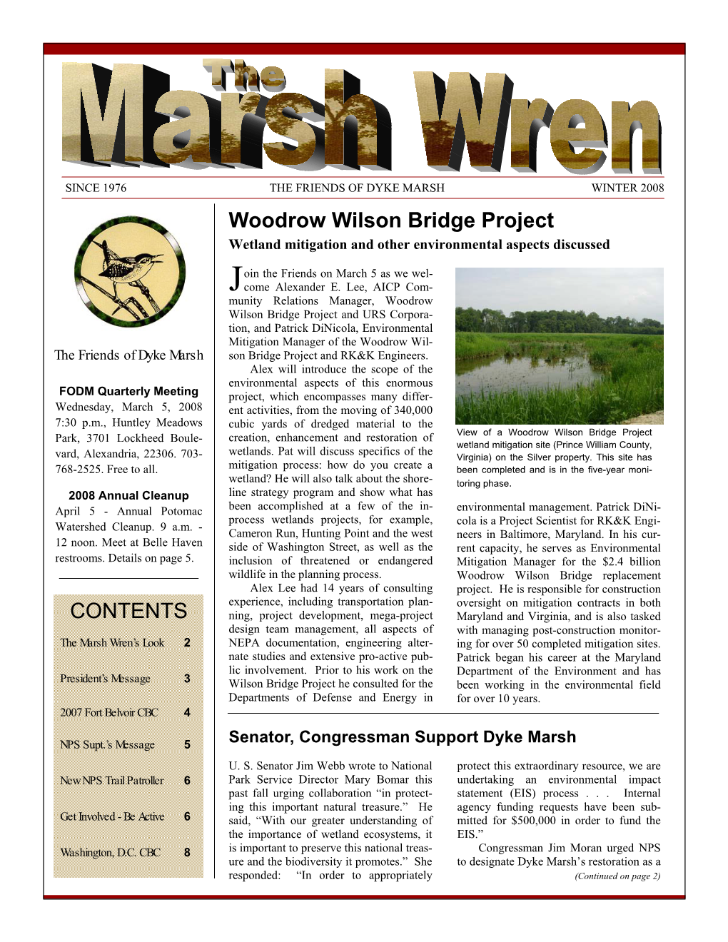 Woodrow Wilson Bridge Project CONTENTS