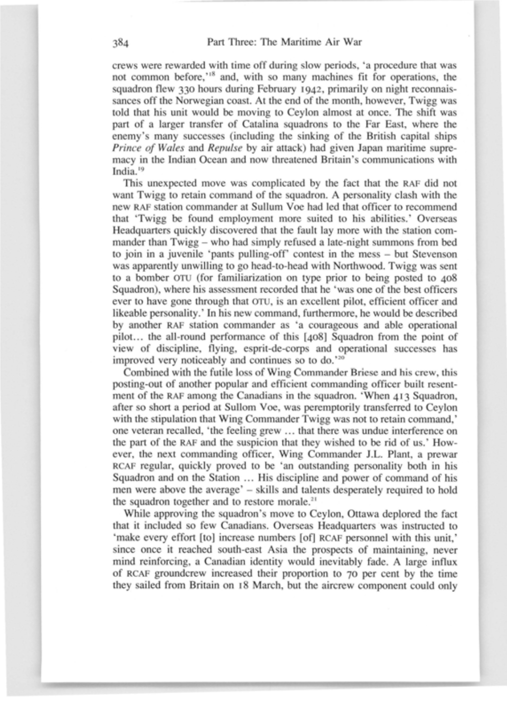 Part Three: the Maritime Air War Crews Were Rewarded with Time Off During Slow Periods, 'A Procedure That Was Not Common Before