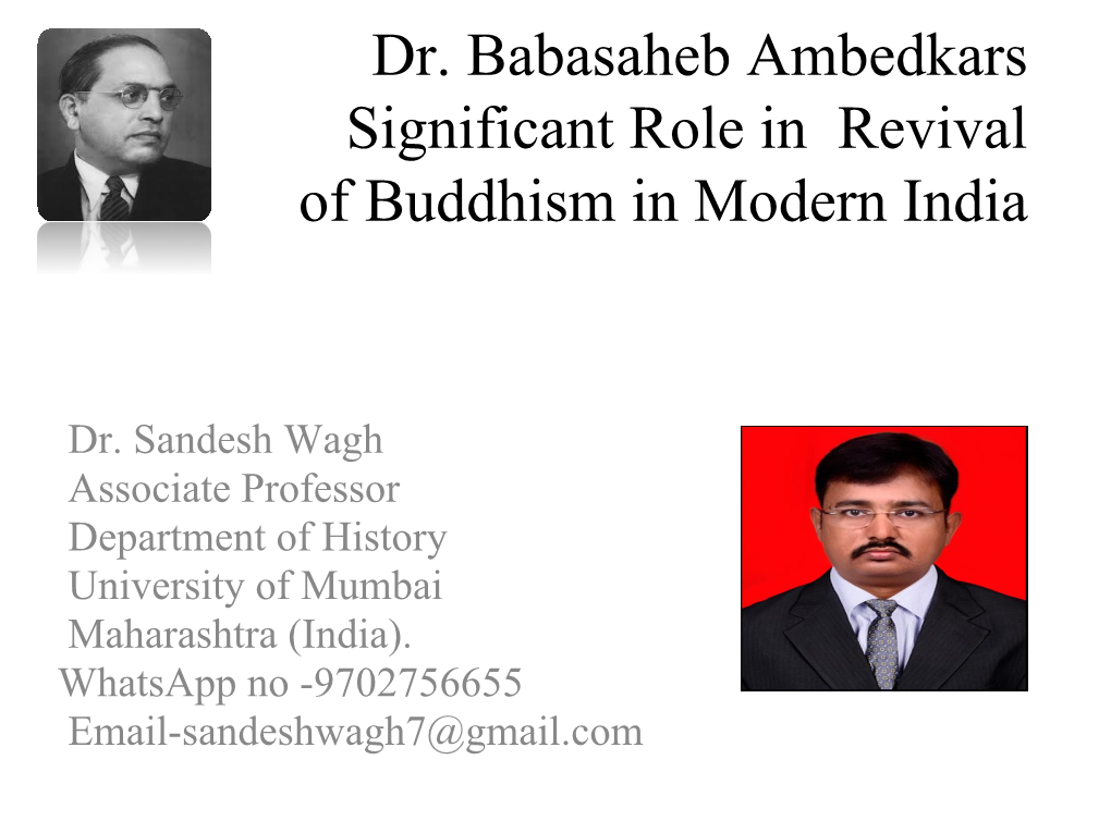 2015 History of Buddism Dr Wagh MA