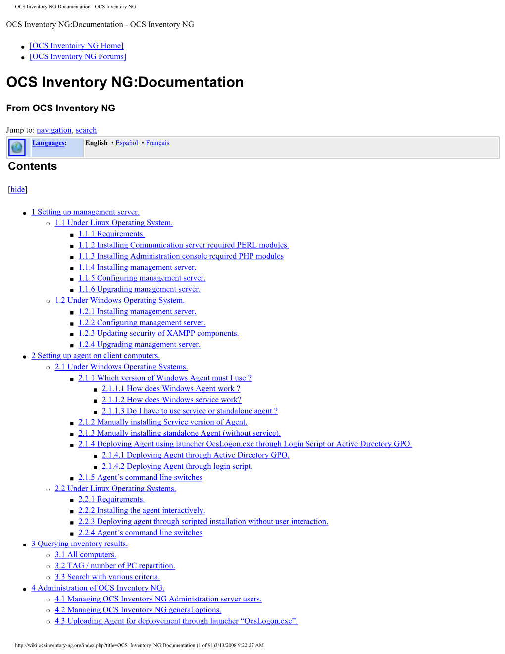 OCS Inventory NG:Documentation - OCS Inventory NG