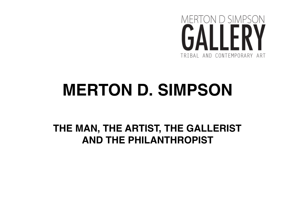 Merton D. Simpson