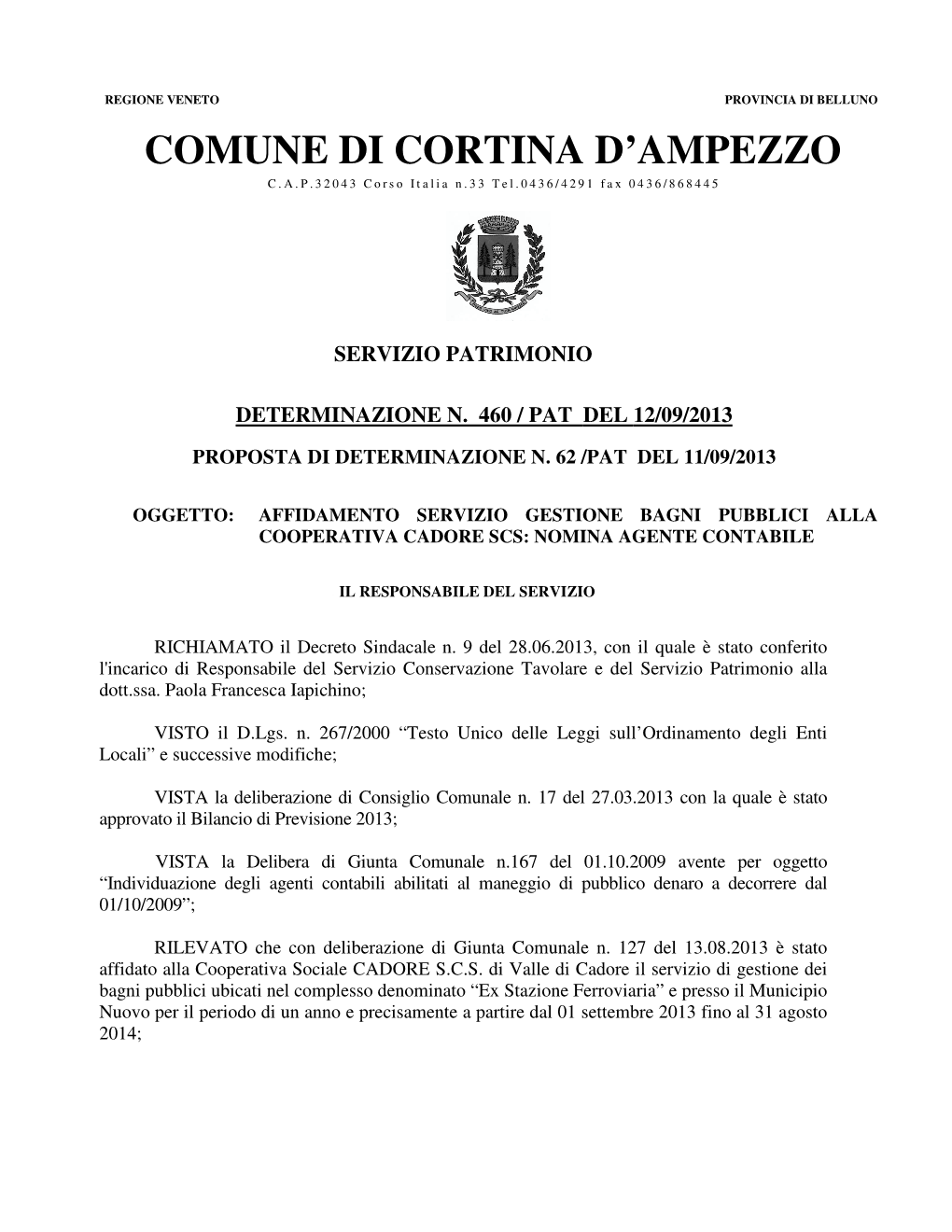 Comune Di Cortina D'ampezzo