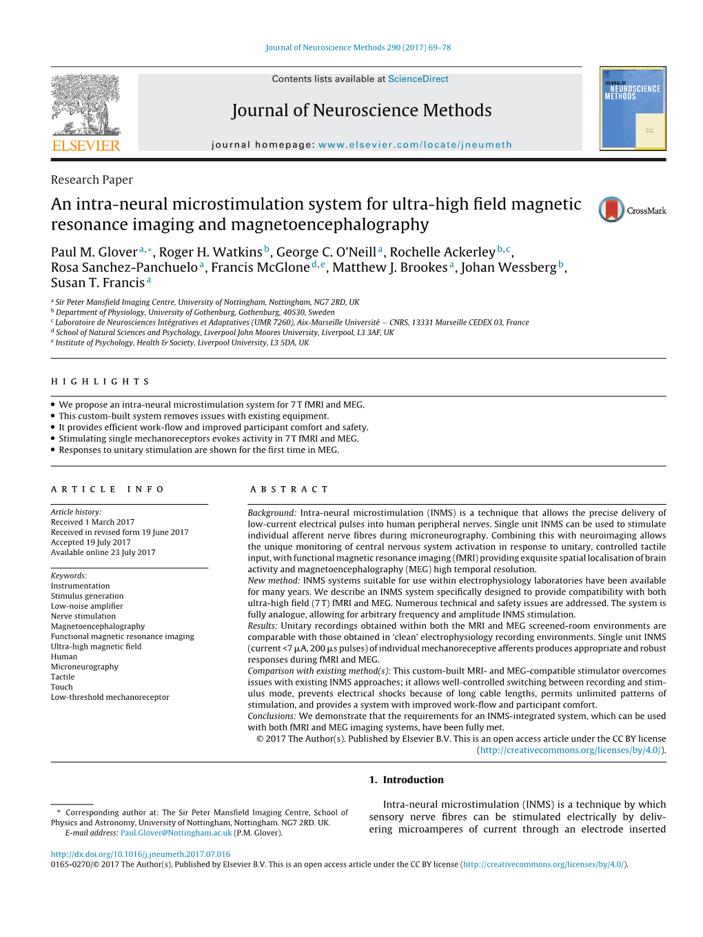 An Intra-Neural Microstimulation System for Ultra-High Field Magnetic Resonance Imaging and Magnetoencephalography