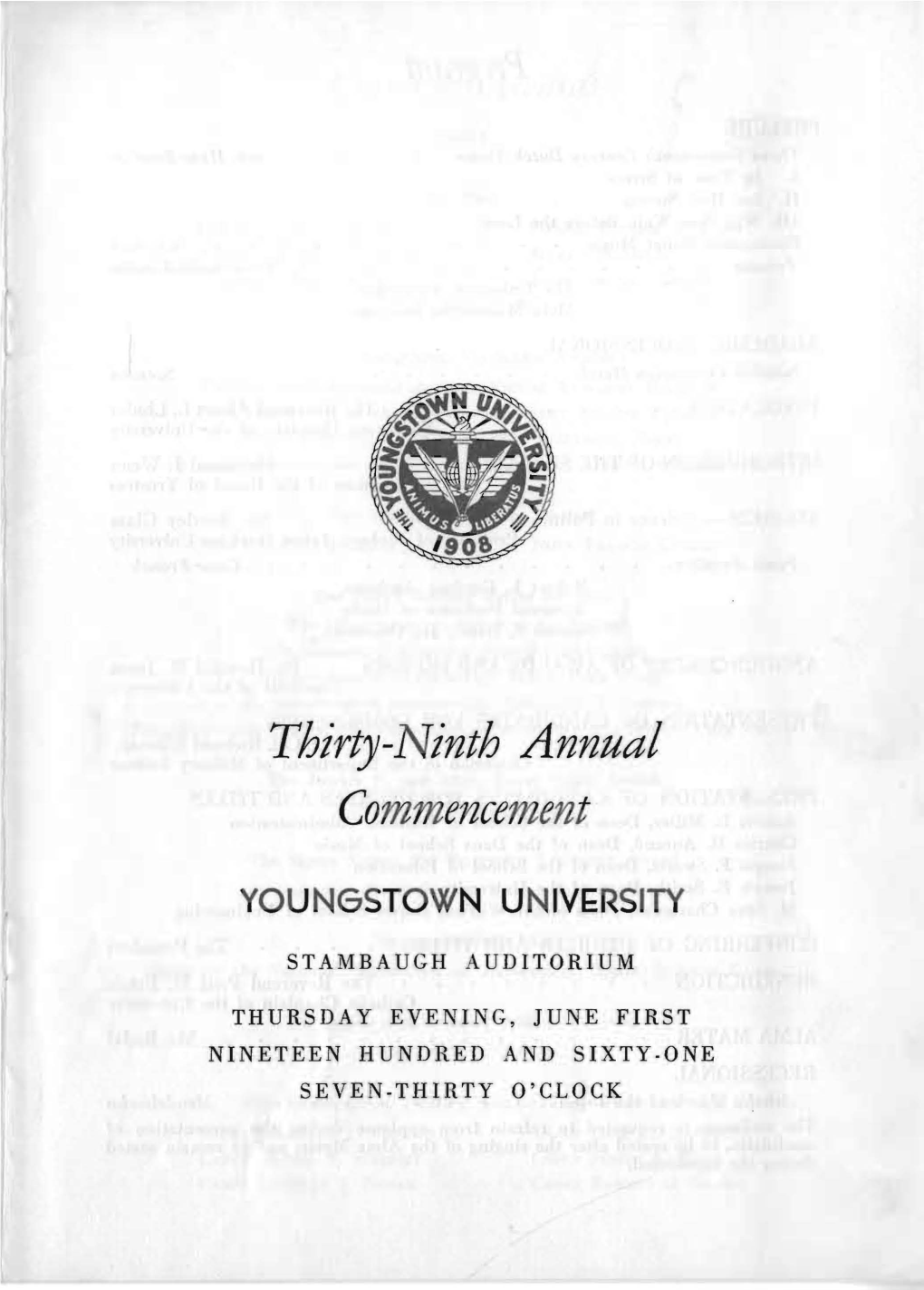 Thirty-Ninth Annual Commencement