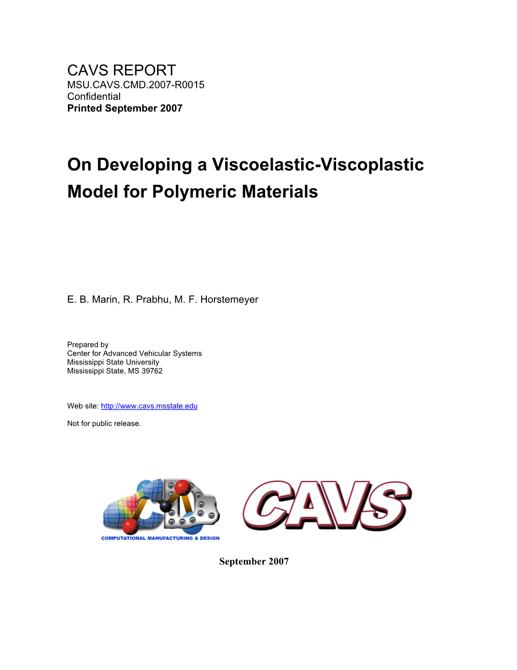 On Developing a Viscoelastic-Viscoplastic Model for Polymeric Materials