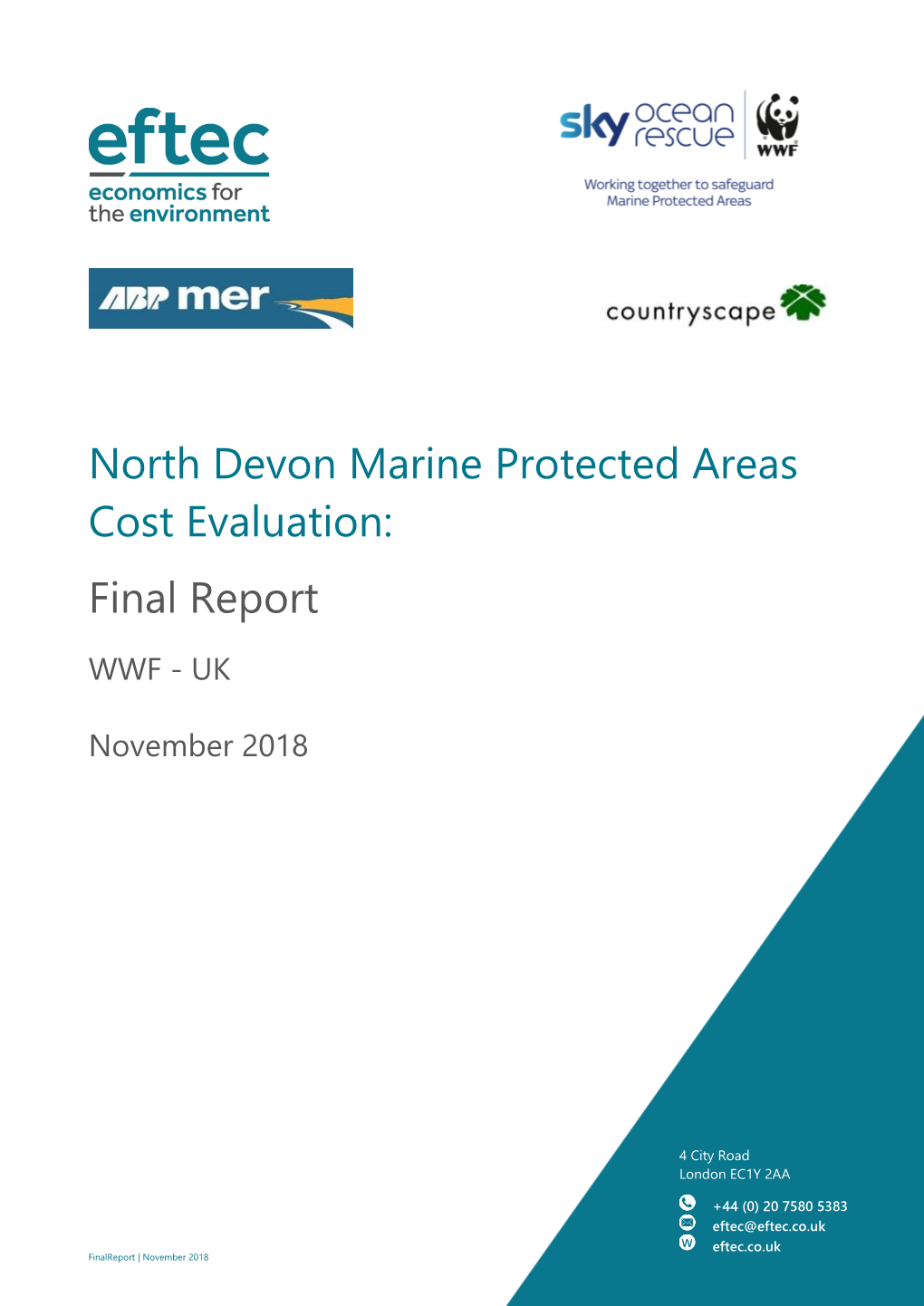 North Devon Marine Protected Areas Cost Evaluation: Final Report
