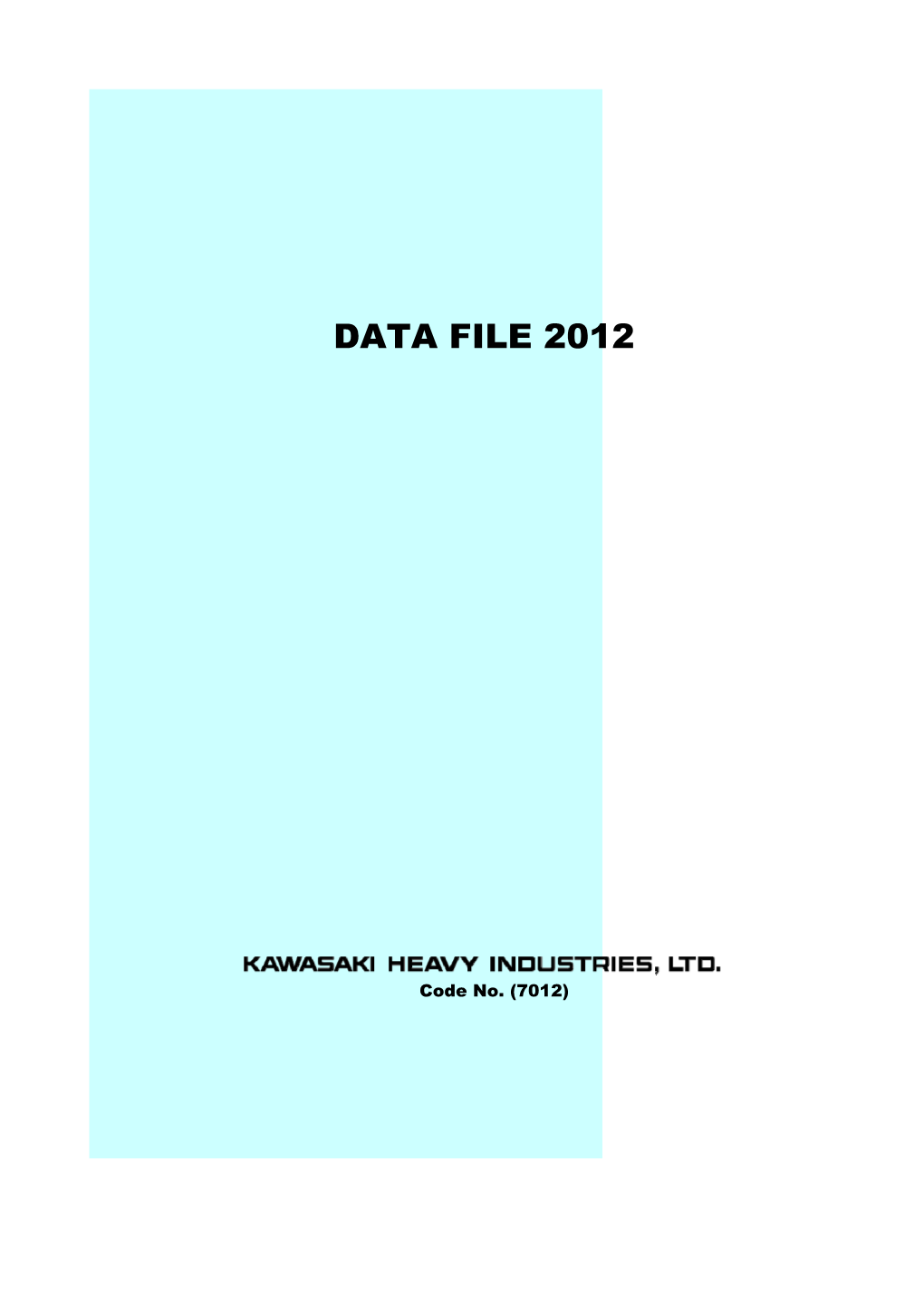 Data File 2012