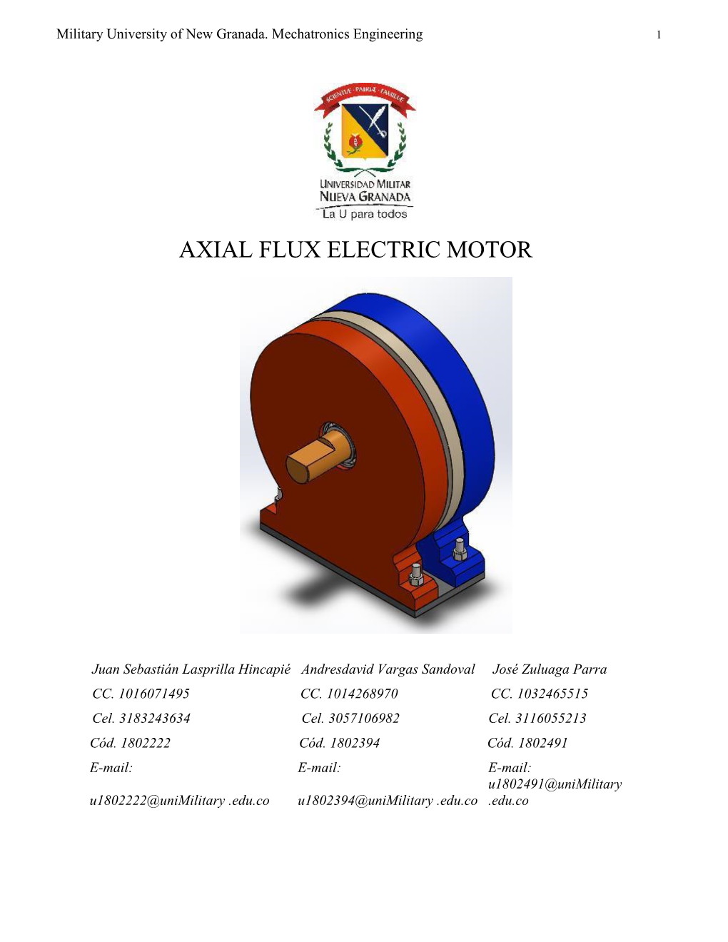 Axial Flux Electric Motor
