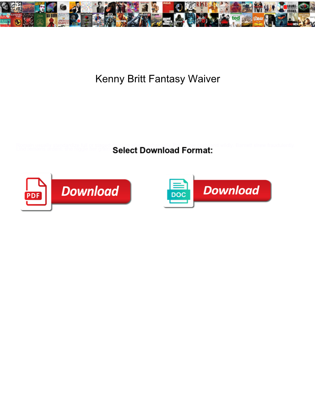 Kenny Britt Fantasy Waiver