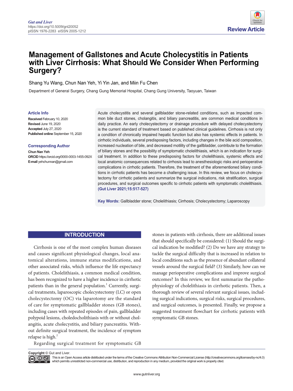 Management of Gallstones and Acute Cholecystitis in Patients with Liver Cirrhosis: What Should We Consider When Performing Surgery?