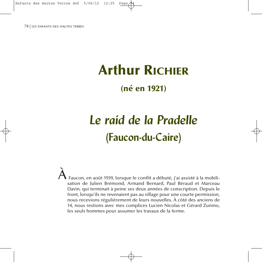Arthur RICHIER (Né En 1921)