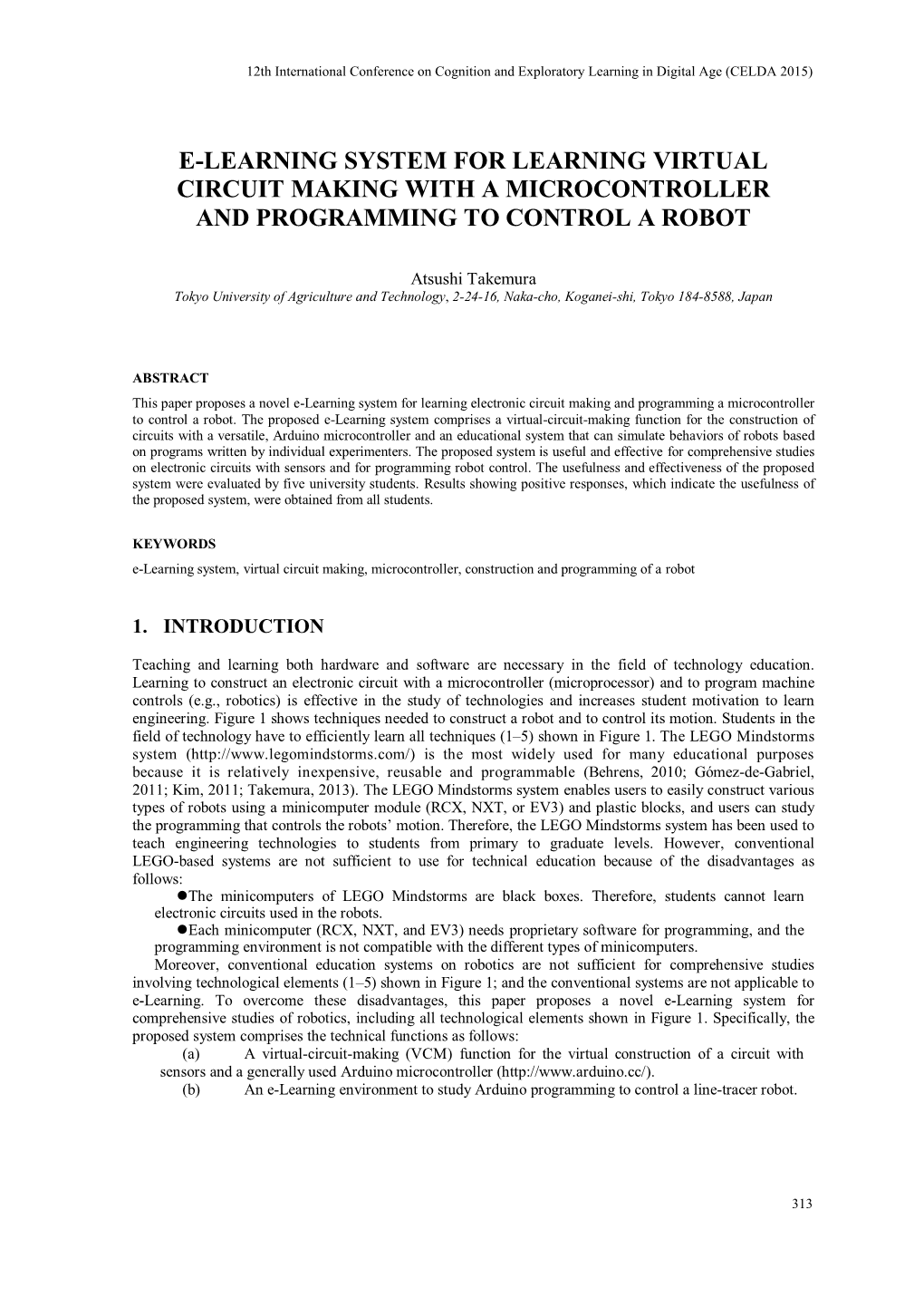 E-Learning System for Learning Virtual Circuit Making with a Microcontroller and Programming to Control a Robot