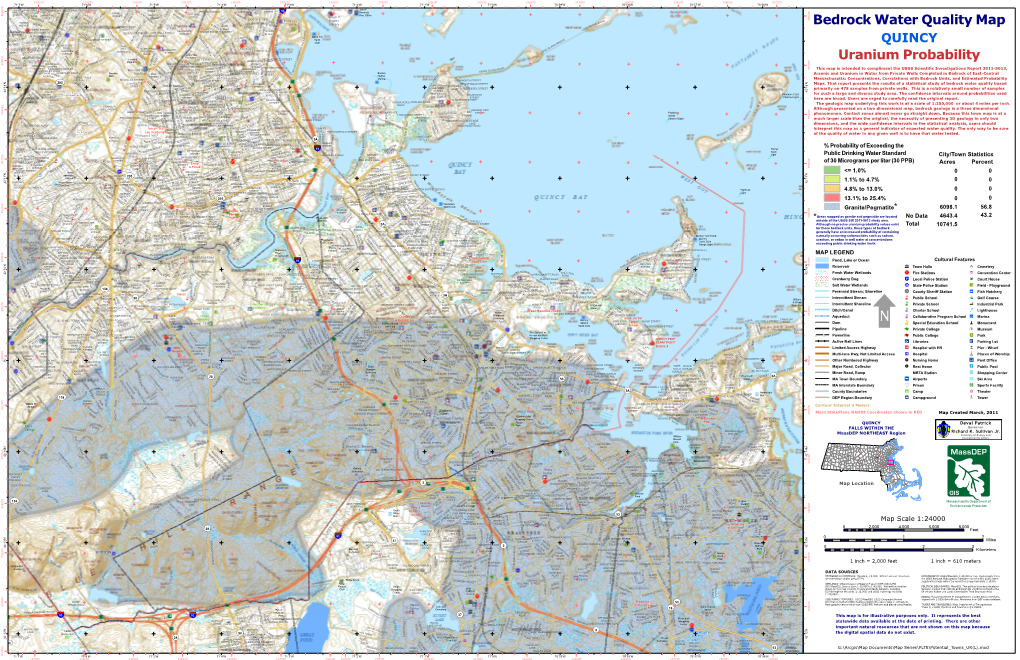 Bedrock Water Quality Map Uranium Probability