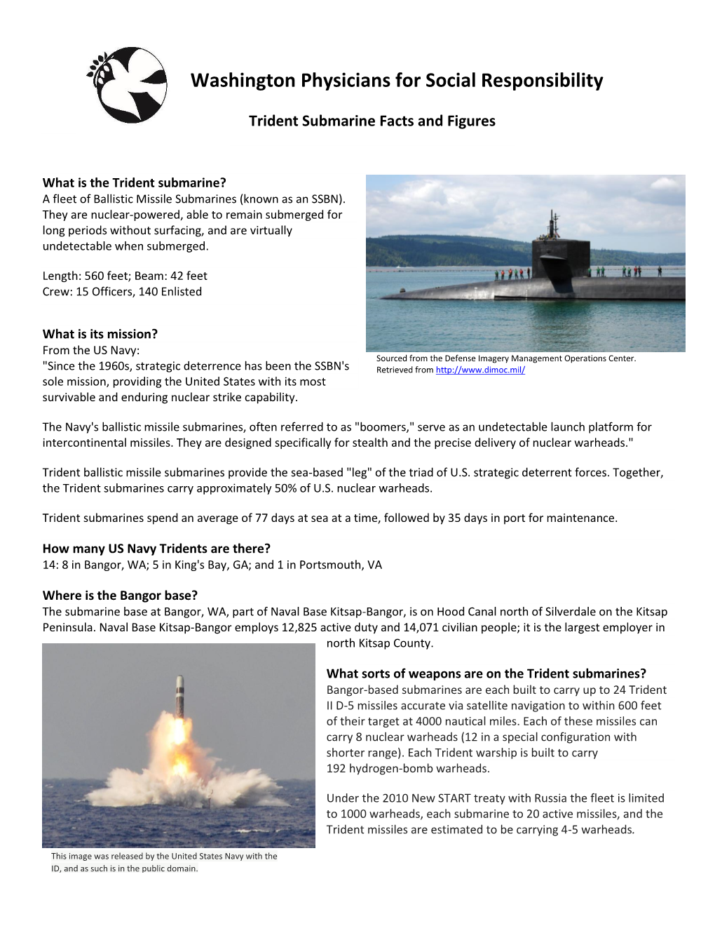 Trident Submarine Facts and Figures