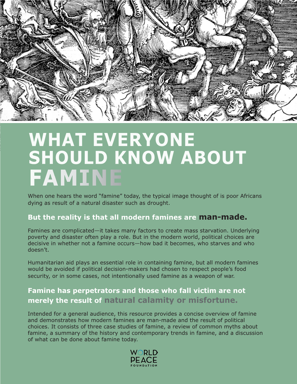 What Everyone Should Know About Famine