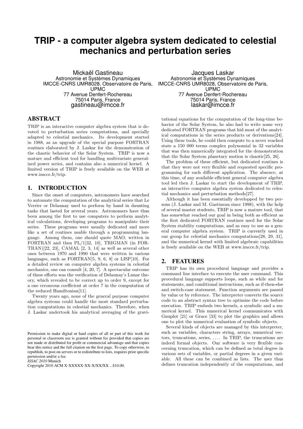 A Computer Algebra System Dedicated to Celestial Mechanics and Perturbation Series