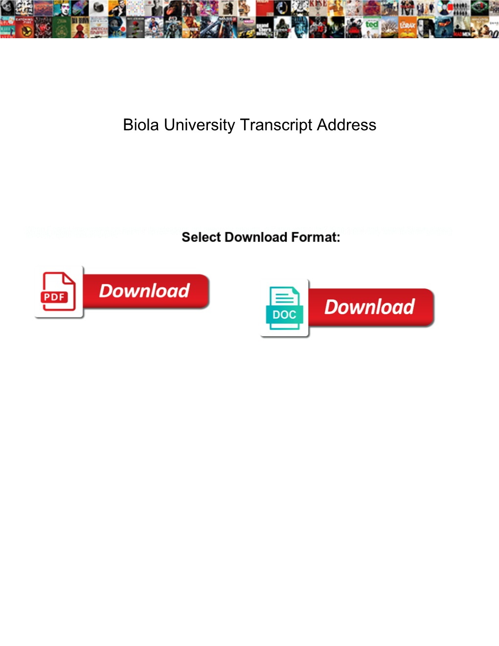 Biola University Transcript Address