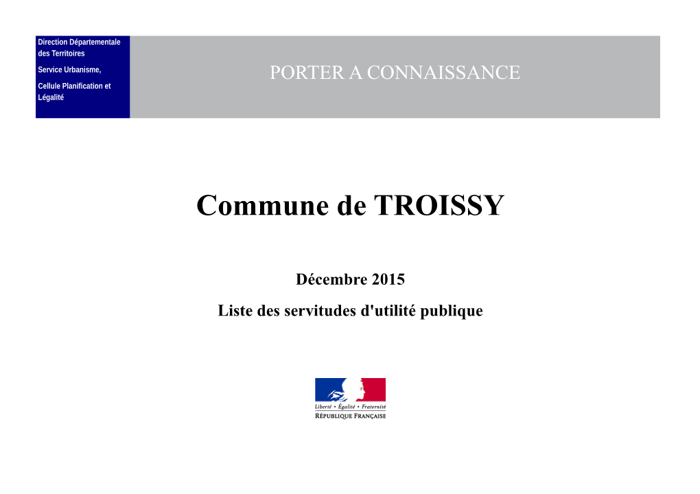 Commune De TROISSY