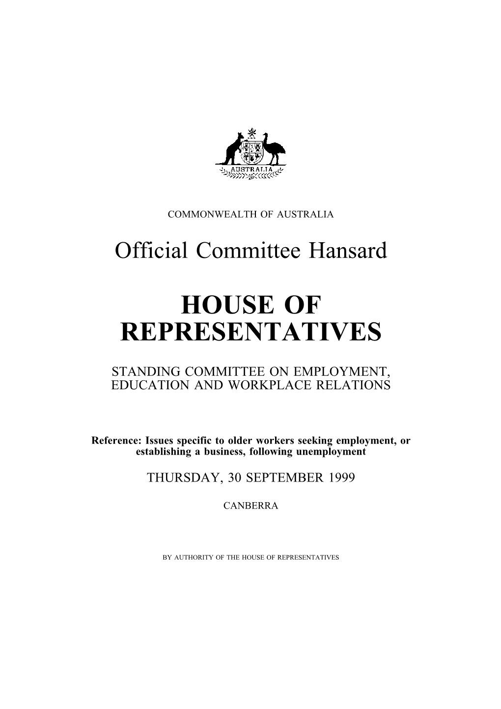 House of Representatives