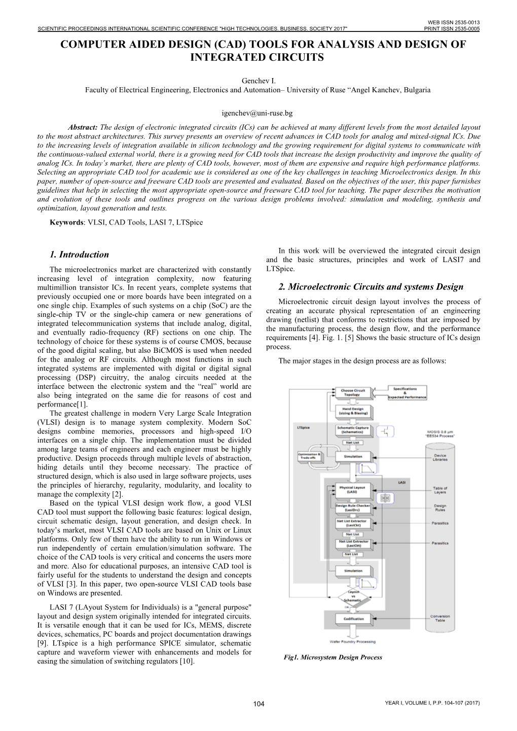 Computer Aided Design (Cad) Tools for Analysis and Design of Integrated Circuits