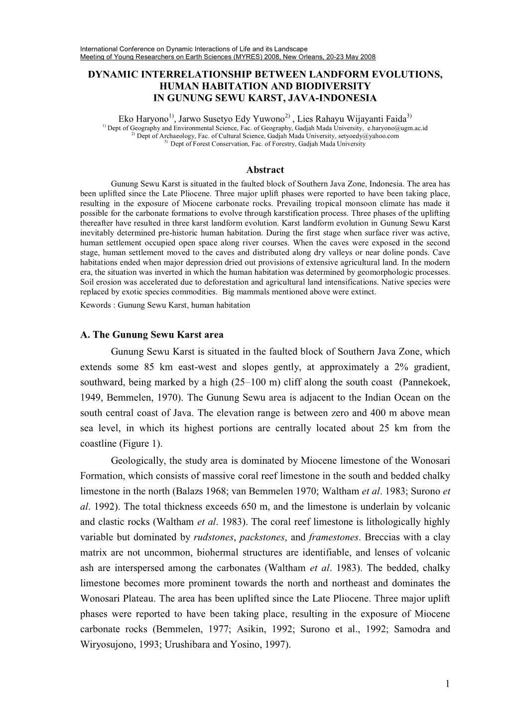 Dynamic Interelationship Between Landrform