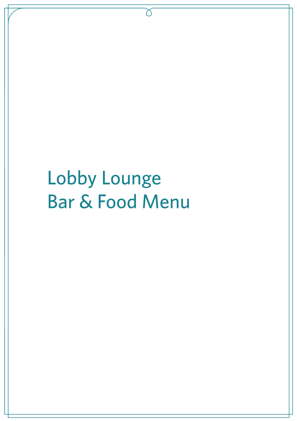 Lobby Lounge Menu – Hyatt Regency Sydney