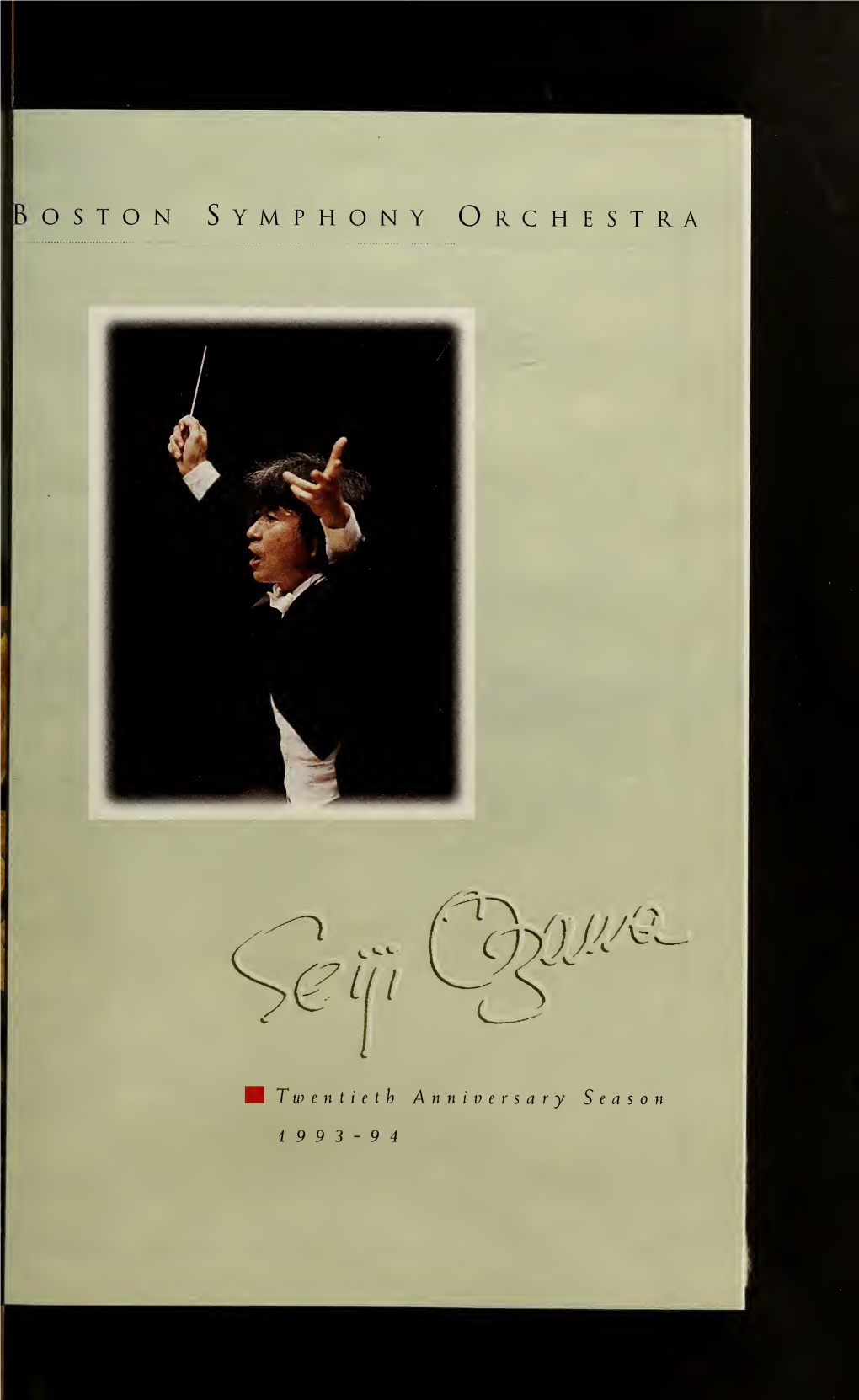 Boston Symphony Orchestra Concert Programs, Season 113, 1993