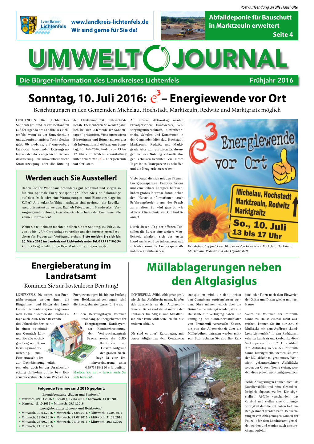 Umweltjournal Landkreis Lichtenfels