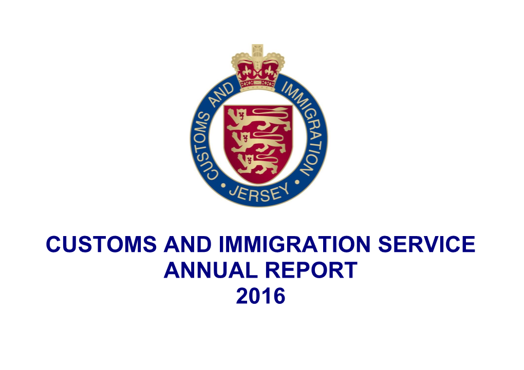 Customs and Immigration Service Annual Report 2016
