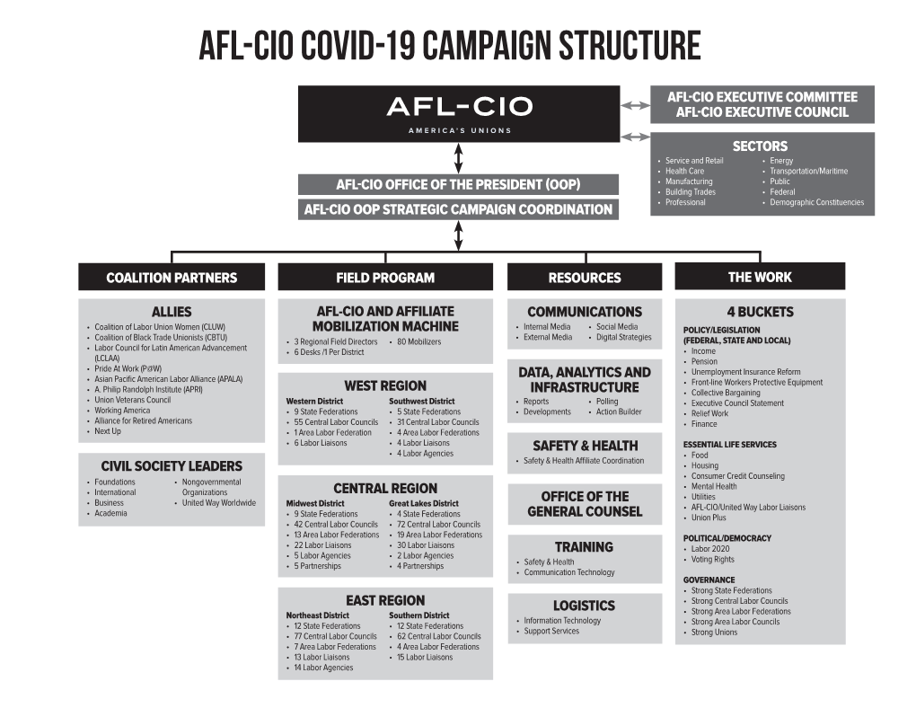 Afl-Cio Covid-19 Campaign Structure