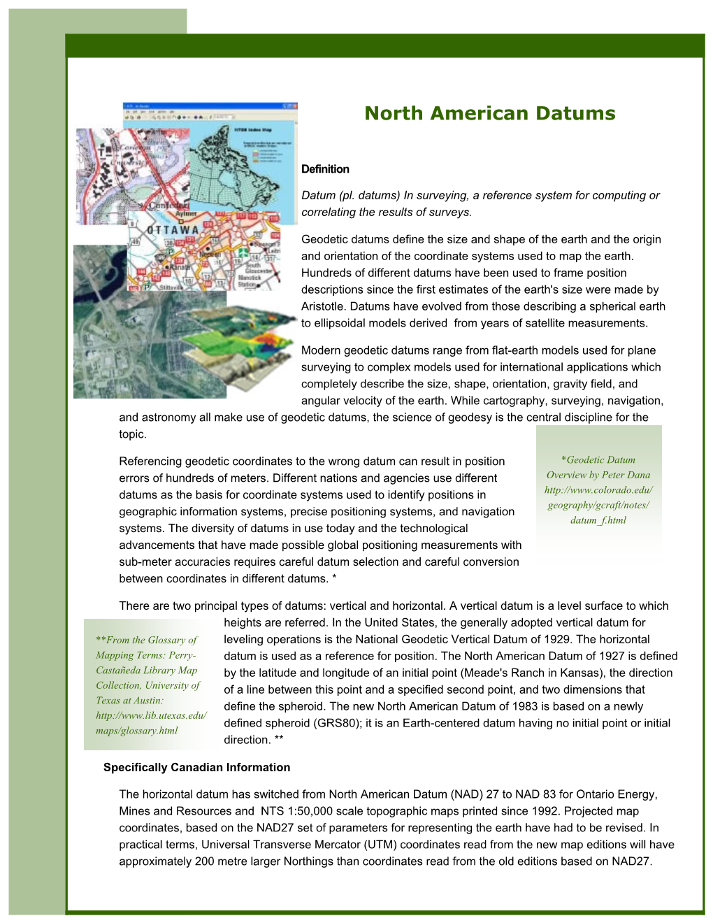 North American Datums