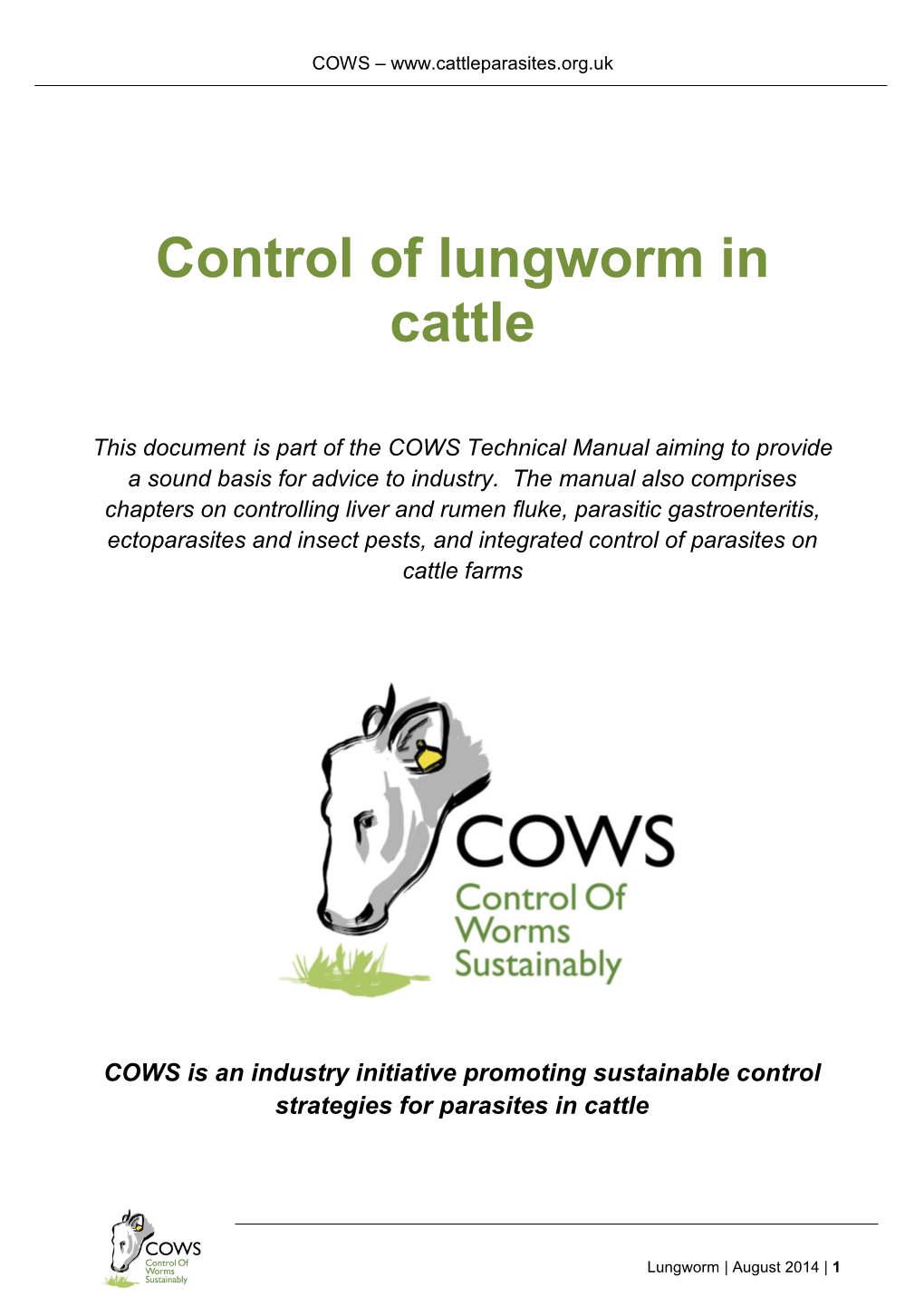 Control of Lungworm in Cattle